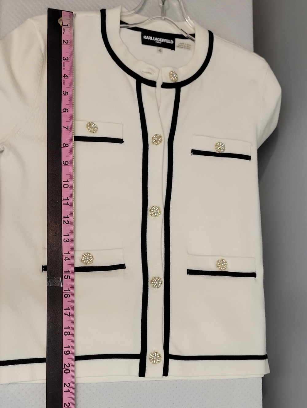 Karl Lagerfeld  four pocket cardigan sweater size XS - Picture 6 of 8